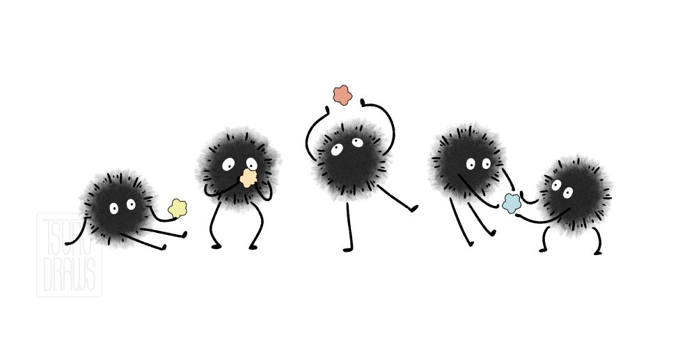 soot sprites from ghibli verse