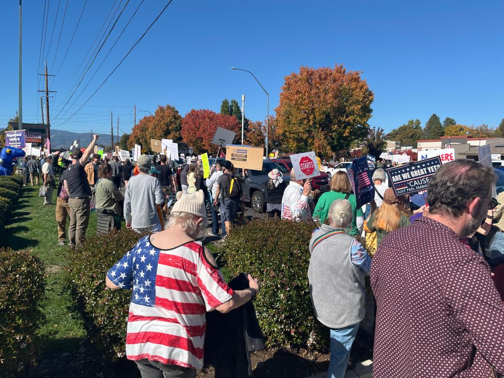 No Kings demonstration in Medford Oregon.