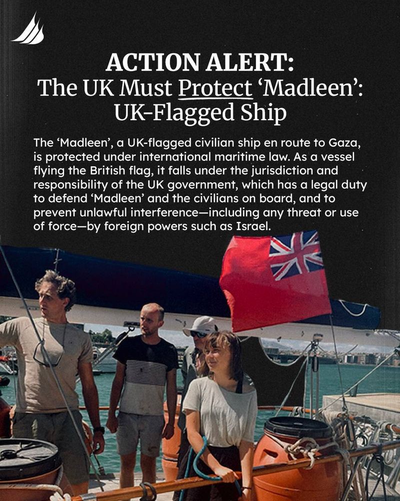 Action Alert! UK Must protect Madleen!