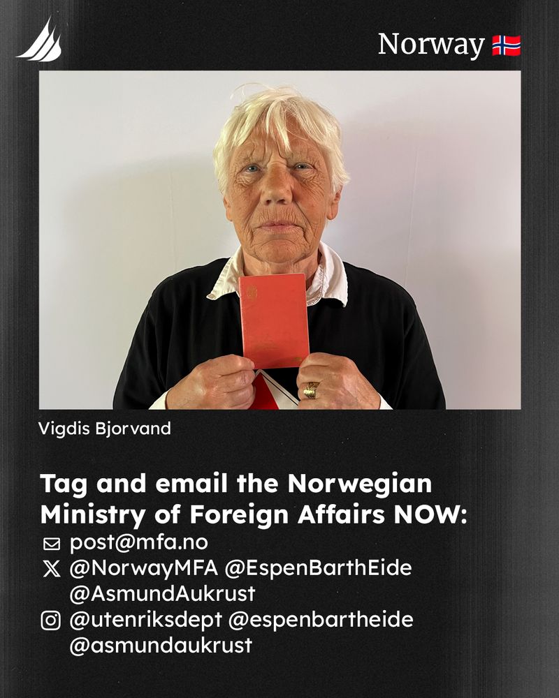 Tag and email the Norwegian Ministry of Foreign Affairs NOW: 
Email: post@mfa.no
X: @norwayMFA @EspenBarthEide @asmundAukrust
IG: @utenriksdept @espenbartheide @asmundaukrust
