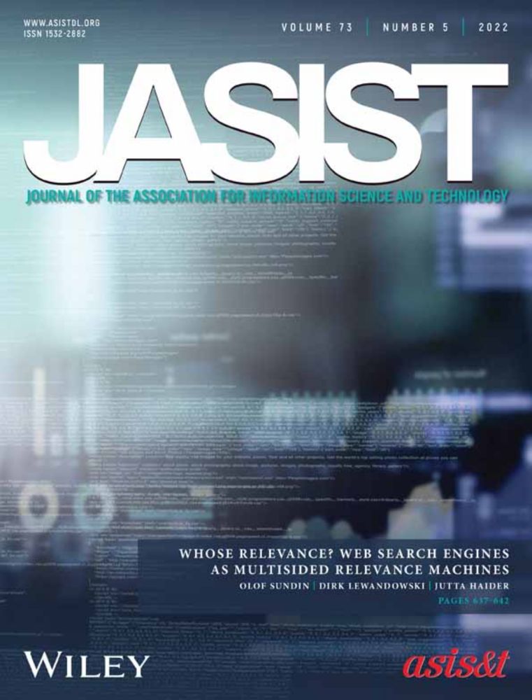 <em>Journal of the Association for Information Science and Technology</em>  | Wiley Online Library