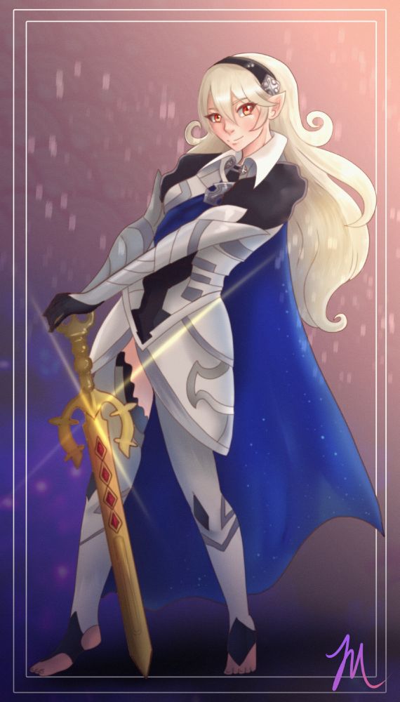 image of Corrin from Fire Emblem Fates posed with Yato.