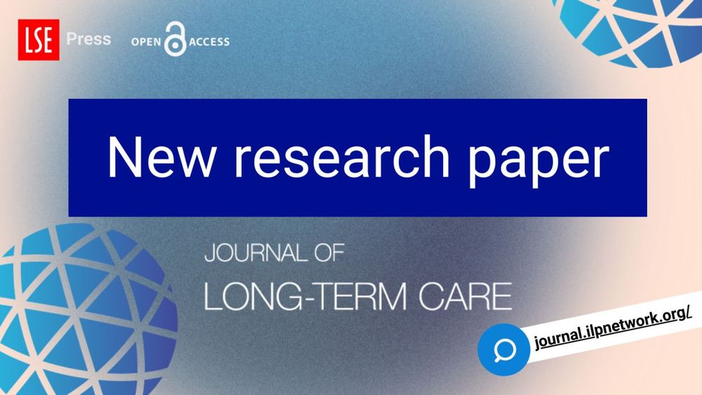 Graphic with LSE Press, Open Access and Journal of Long Term Care logo. Text is announcing a new research paper.
