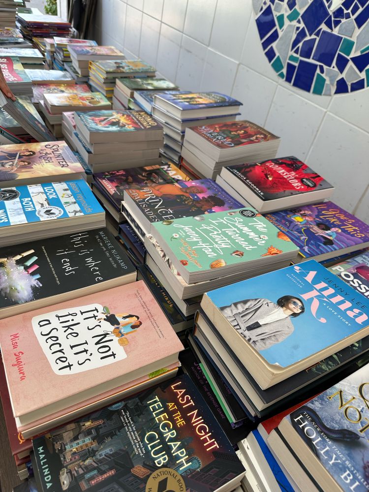 Table filled with young adult books
