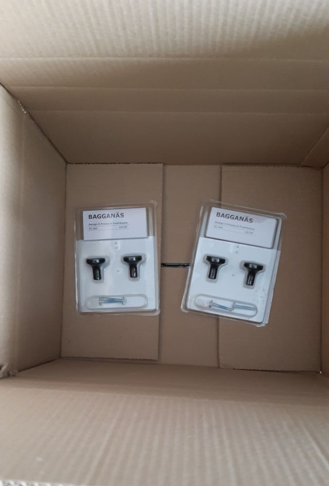 Four small door knows in the big box