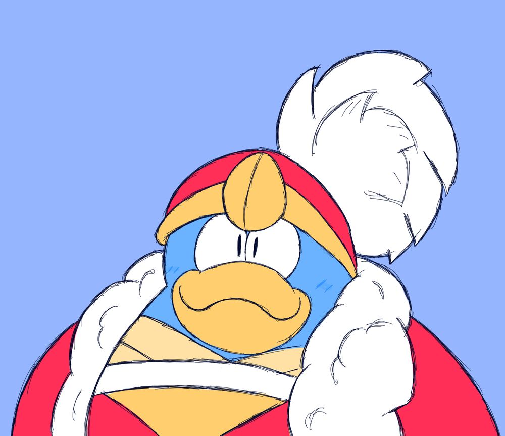 Drawing of King Dedede from Kirby