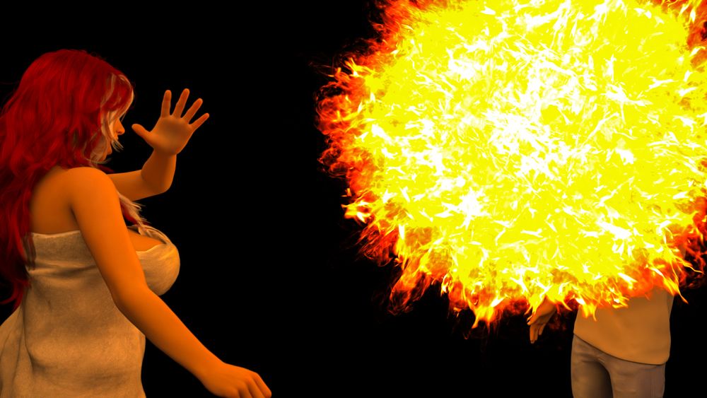MC and Emily experience fire