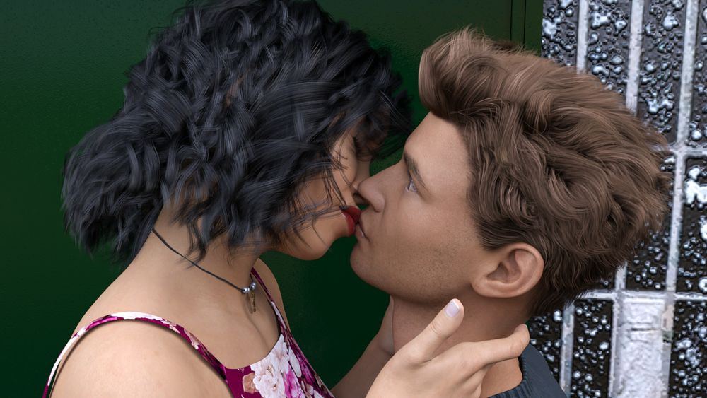 Stacy kissing