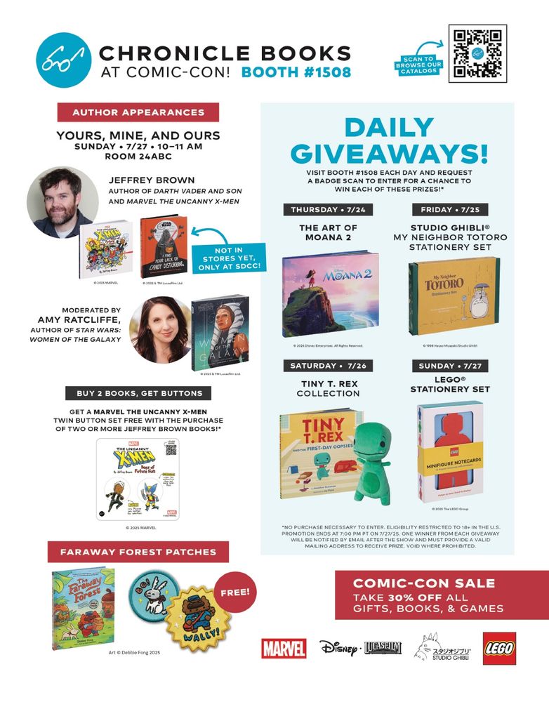 Chronicle Books comic con flyer