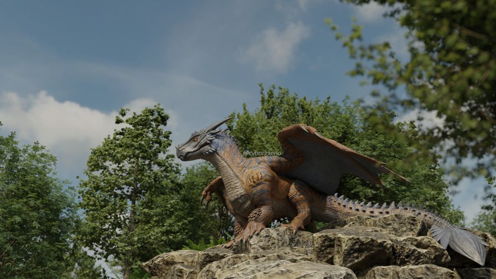 A Brachium, known for being a physical brawler of a dragon, standing upon a ledge