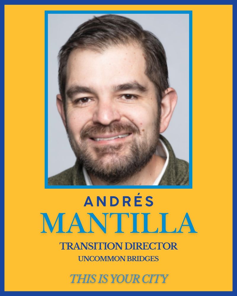 A headshot of transition director Andres Mantilla from Uncommon Bridges