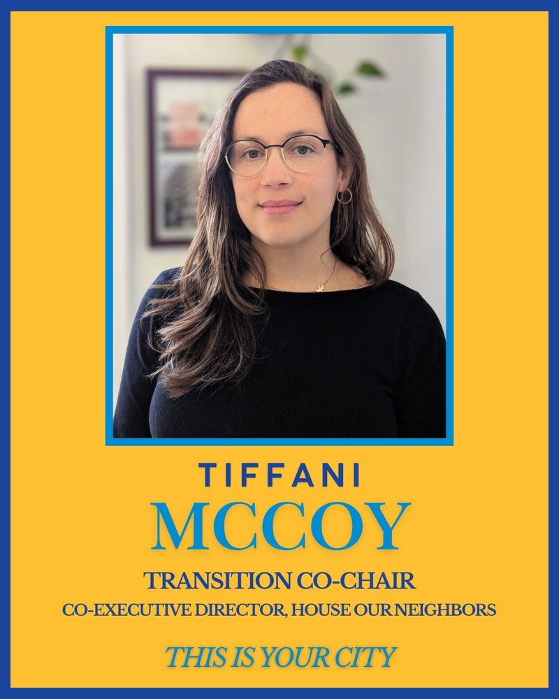 A headshot of transition co-chair Tiffani McCoy, executive director for house our neighbors