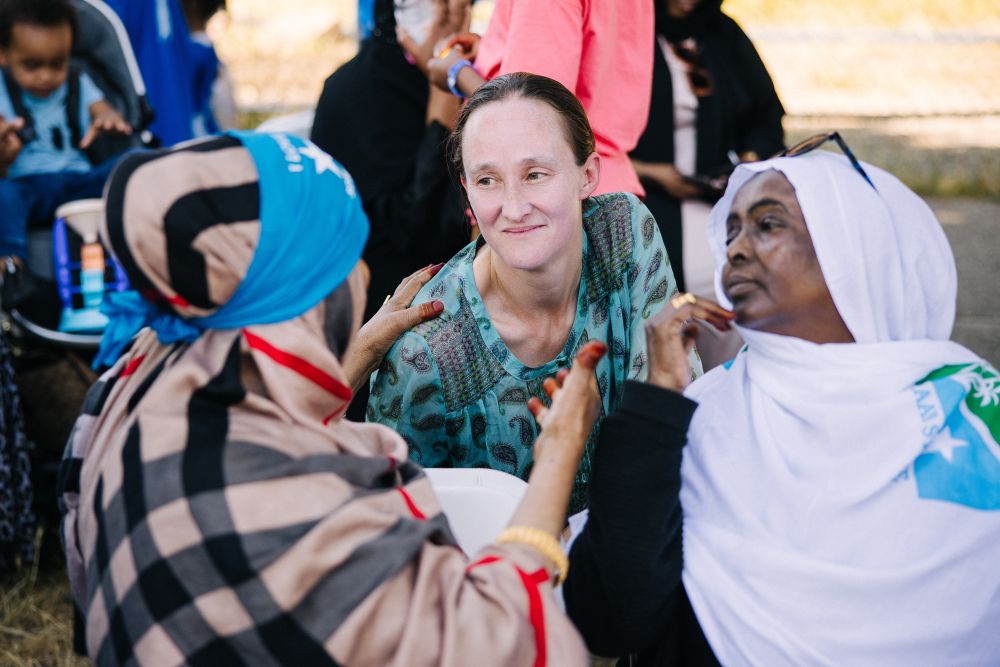 Katie and celebration attendees.