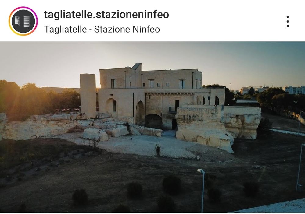Masseria Tagliatelle, a sandy limestone farmhouse in the centre of Lecce, now used as a cafe and cultural events space