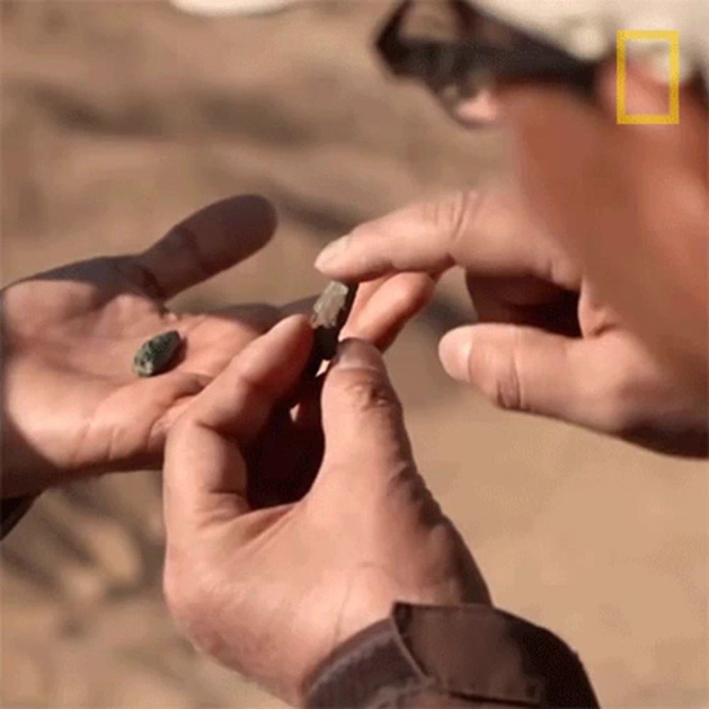 a national geographic logo can be seen behind a person holding something in their hands