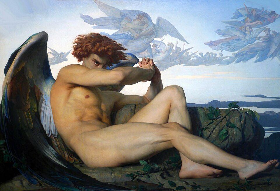 The Fallen Angel (French: L'Ange déchu) is a painting by French artist Alexandre Cabanel. It was painted in 1847, when the artist was 24 years old, and depicts the Devil after his fall from Heaven. The painting is at the Musée Fabre in Montpellier.