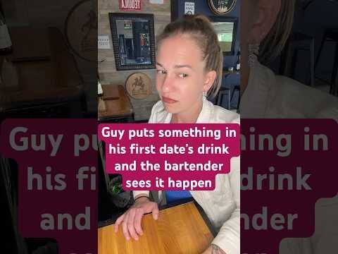 How to act when you witnessed someone put something in someone’s drink at a bar #bartender #staysafe