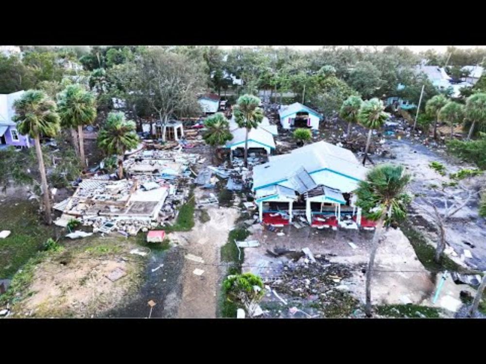 Hurricane Helene Historic Storm Surge Devastates Cedar Key, Florida