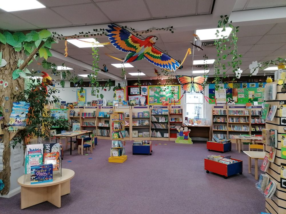 A display from the 2024 Summer Reading Challenge in Ripon Library.