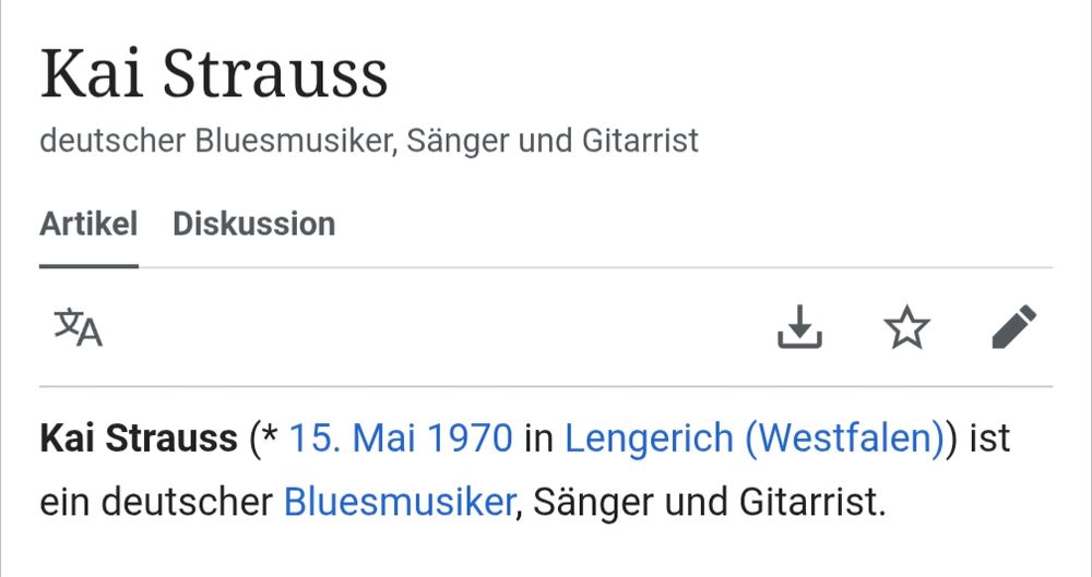 wikipedia artikel über kai strauss blues kusiker 