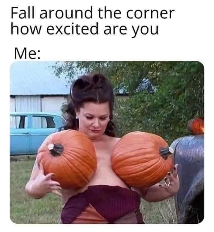 Fall around the corner how excited are you
Me: