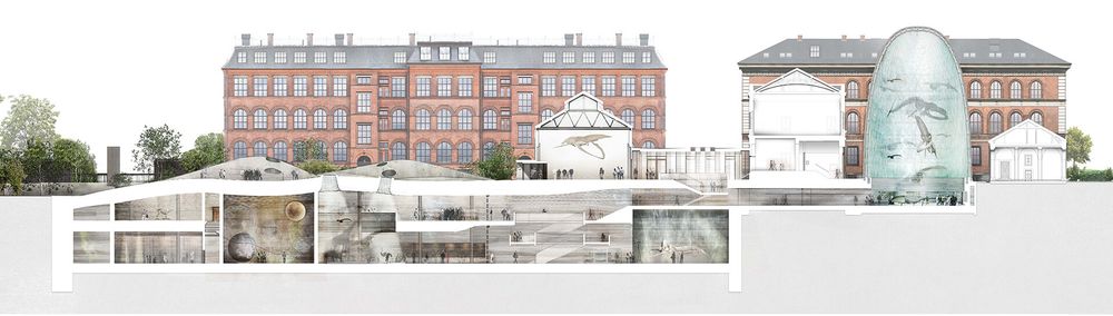 New Natural History Museum of Denmark underground galleries.