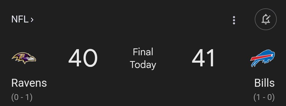 Bills win Week 1 over Baltimore Ravens