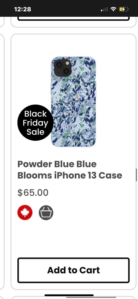 Powder Blue Blooms iPhone 13 case