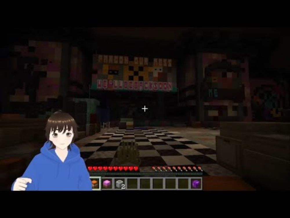 FNaF Security Breach Ruin map in Minecraft exploring (Vtuber)