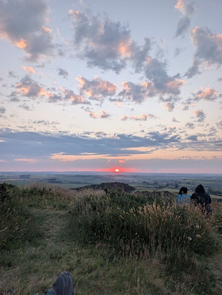 Sunrise over fields