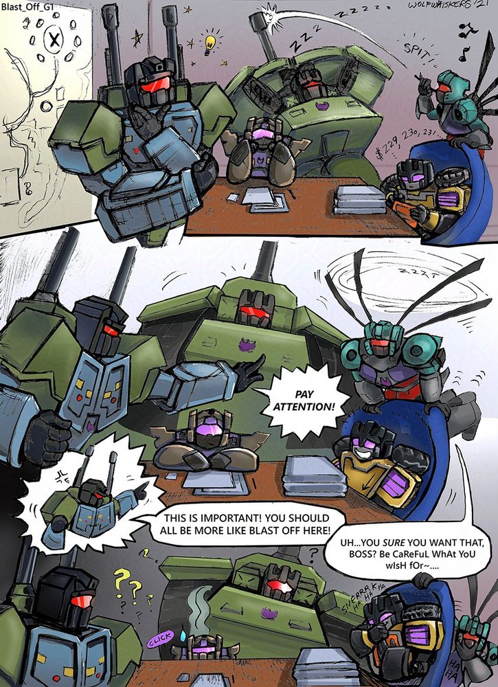 IDW1 based fan comic of the Combaticons (Transformers).
Somebody has a crush~
