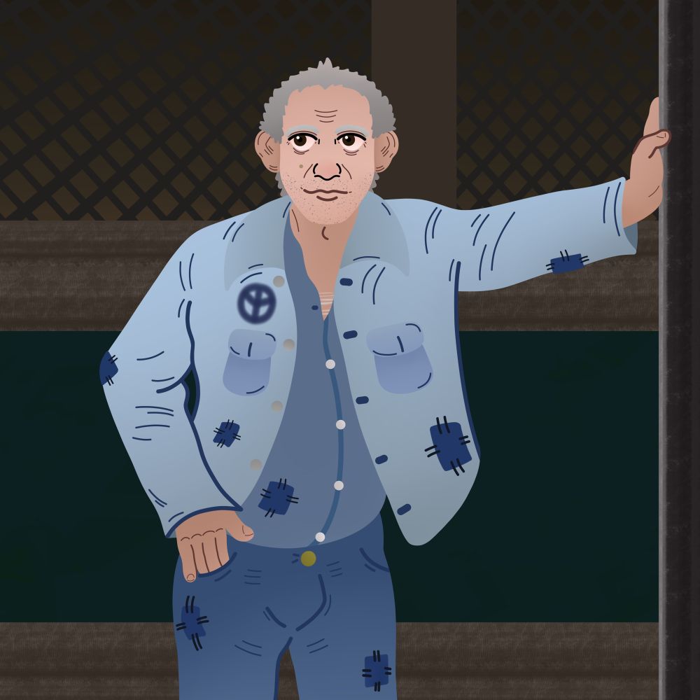 Elderly Jim sans glasses