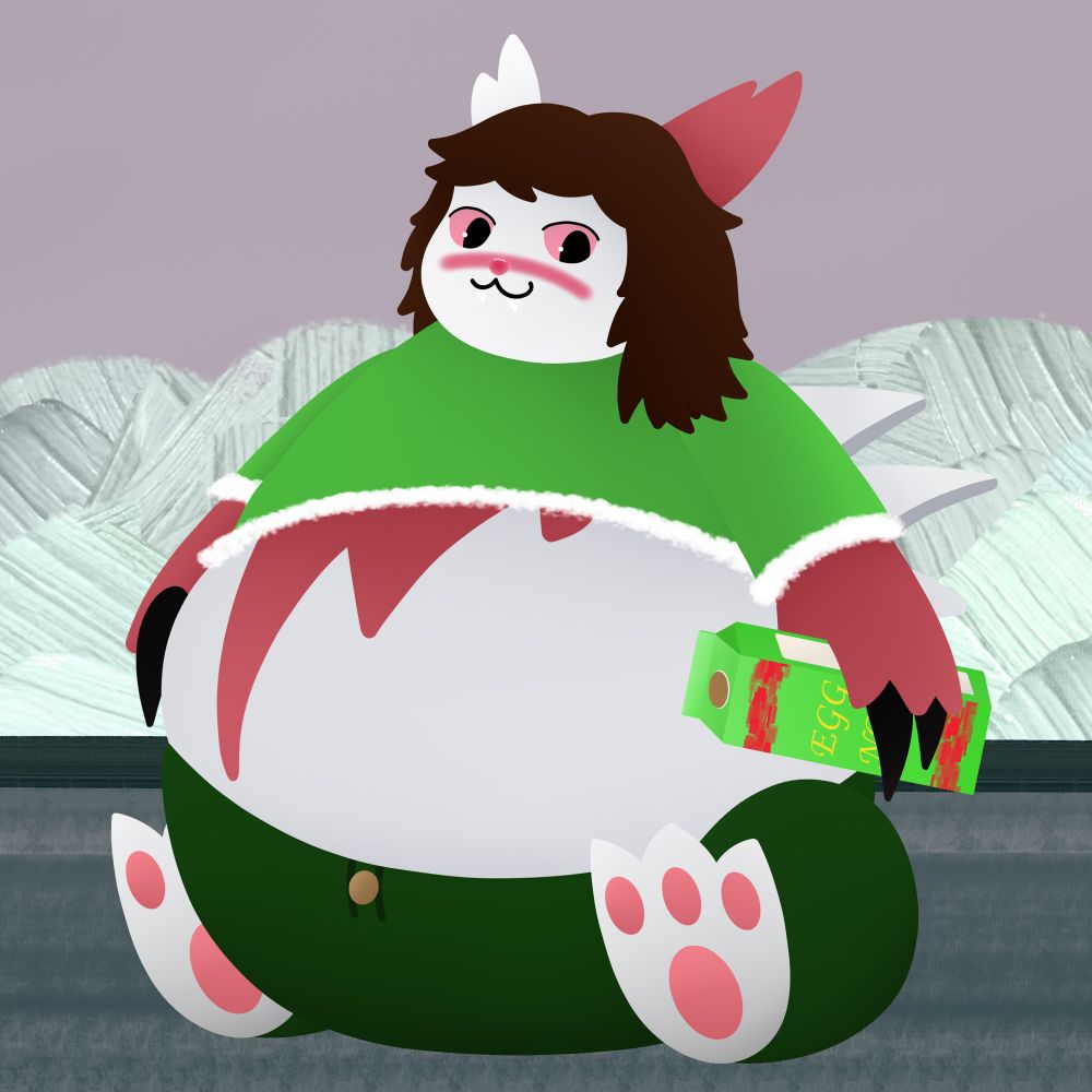 My Zangoose self, blissfully bloated on spiked eggnog.  I’m so full of Christmas cheer and boozy dairy goodness that I can’t move.  I don’t mind it at all, especially in the cold weather