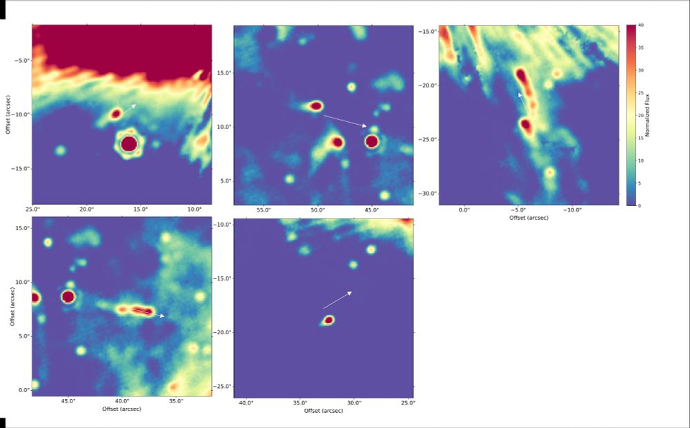 Proplyds around WR 48a. Almost every little object has a "tail" that points away from the WR binary