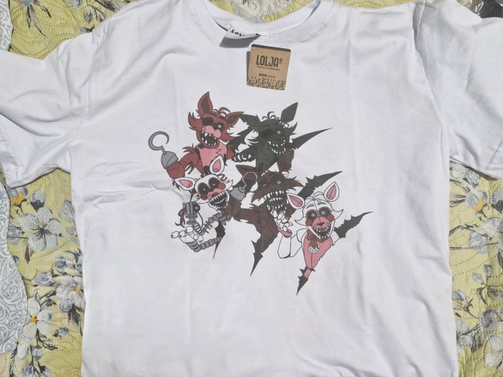 Camiseta FNaF - Os Foxys alternativos da franquia.