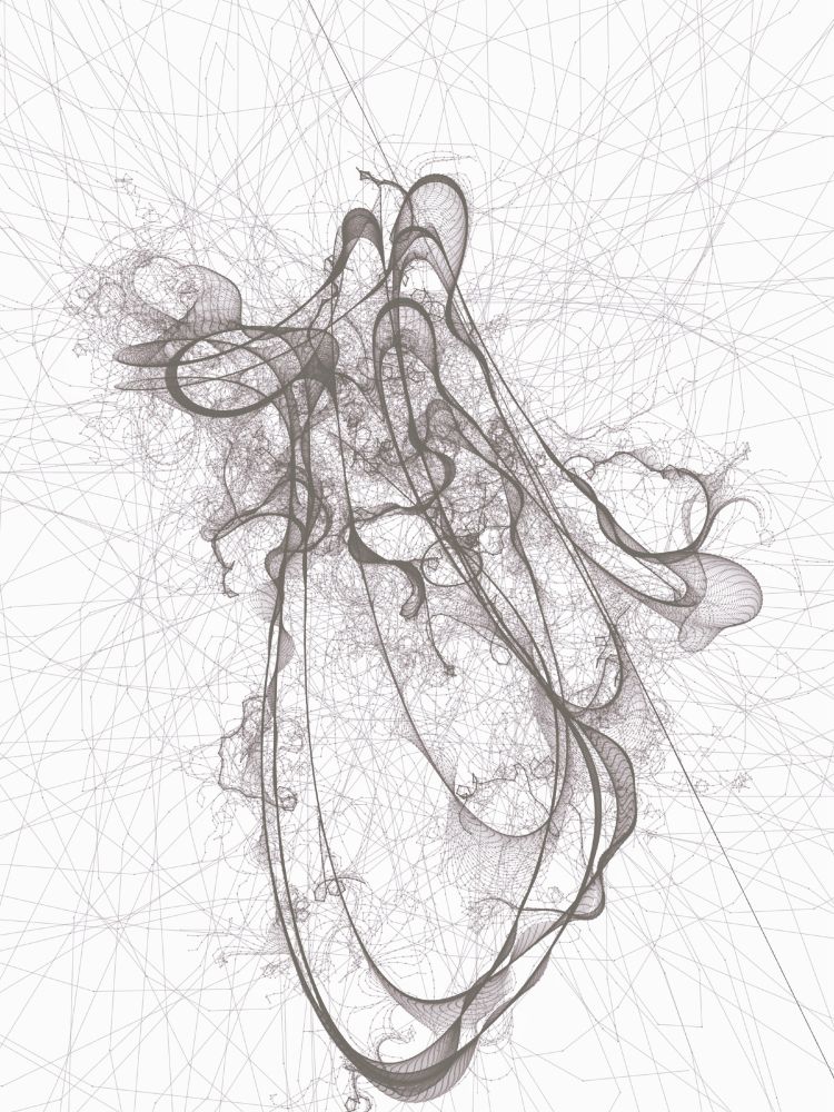 A screenshot of a physics simulation of a pulled strand of beads gone wrong, with random-ish lines flailing about all over the place in total chaos.
