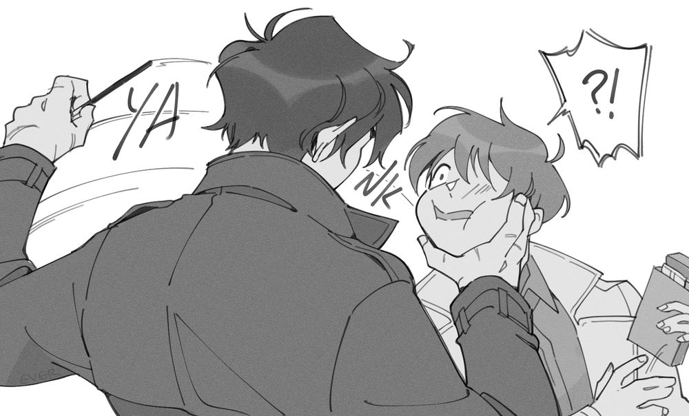 in a classic yoo joonghyuk manuever, yjh challenges fate by seizing kim dokja by his smug face and yanking the pocky straight from his mouth. also the rest of that pocky carton is going Somewhere