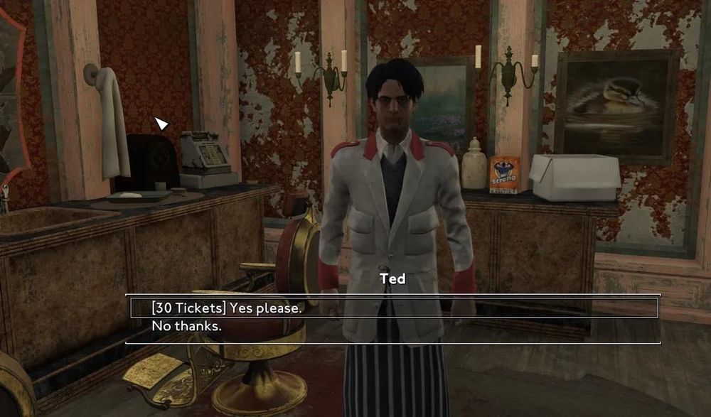 The barber next door is named Ted. I almost stole his razor.