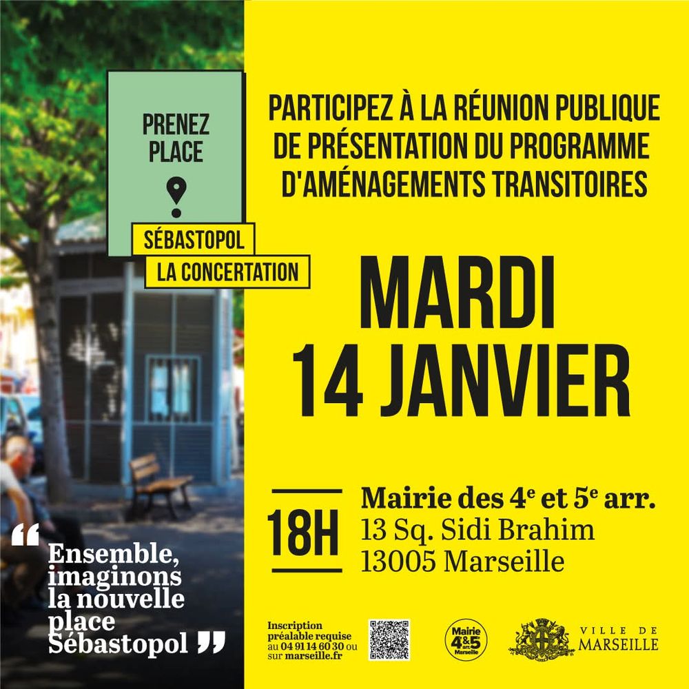 Affiche appelant à la concertation pour la re qualification de la Place Sébastopol 
