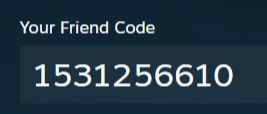Steam friend code 1531256610