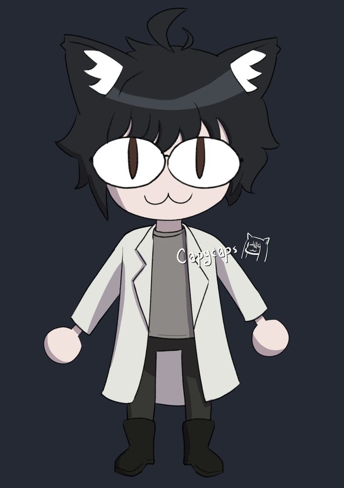 Max's character, drawn like the iconic creature Neko-arc