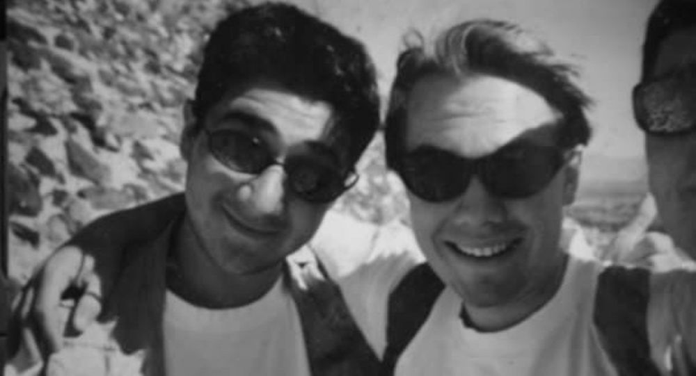 Leland Rioth, Christian La Mont and Aaron Lavallee at the pyramids in Mexico