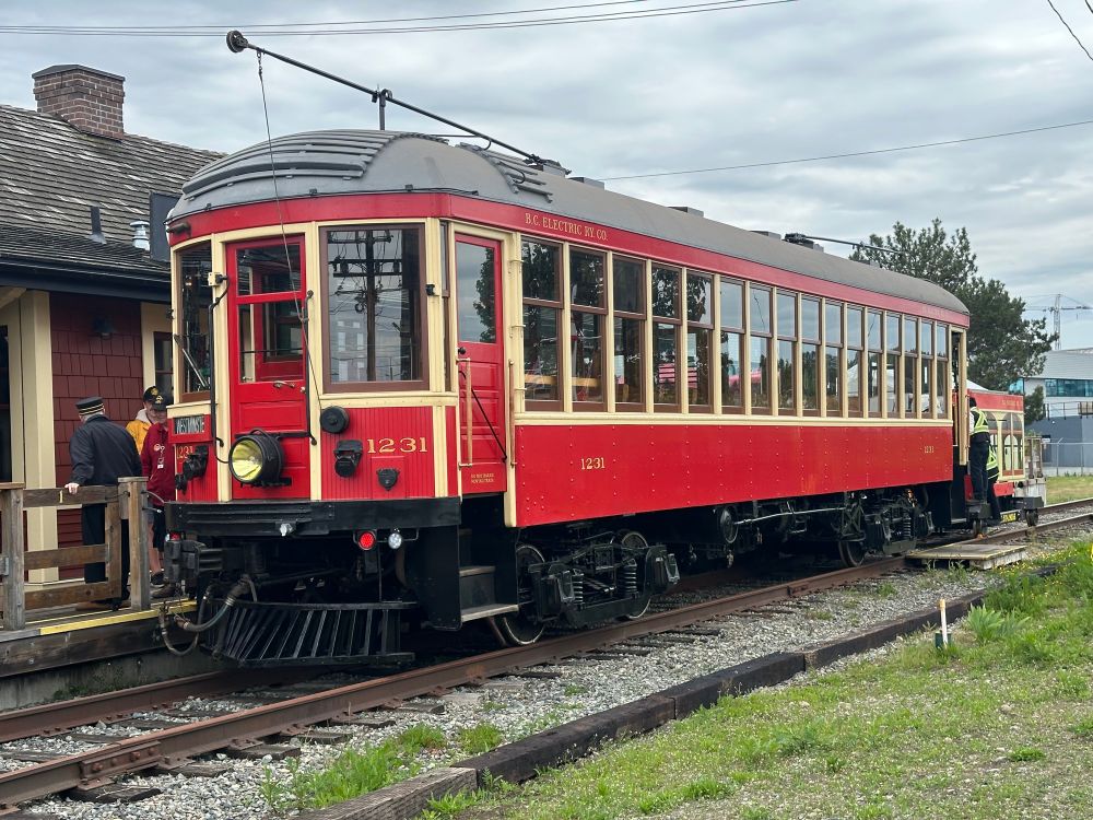 Interurban streetcar at the Fraser Valley Heritage Rail Society