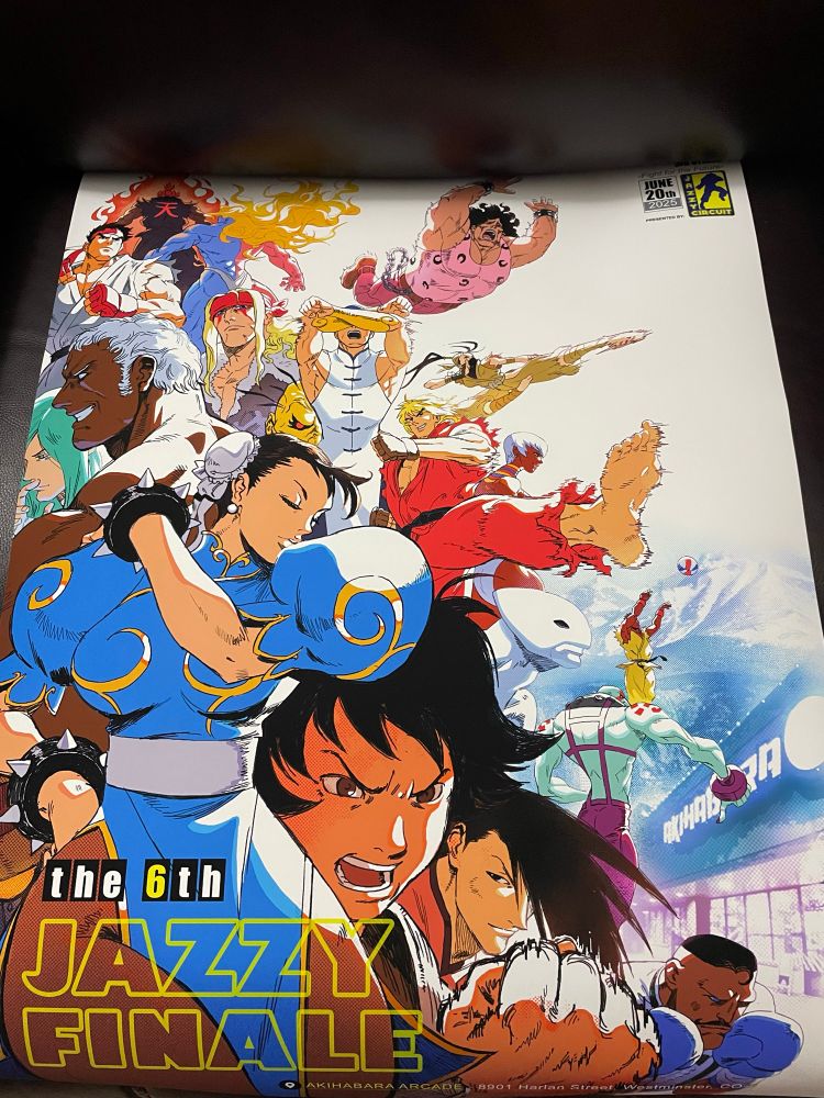 The jazzy circuit finale poster featuring all the characters from street fighter III Third Strike