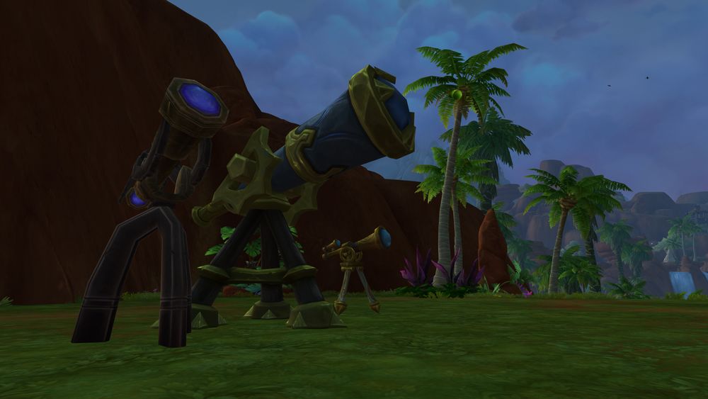 A Warcraft screenshot of three different telescopes.