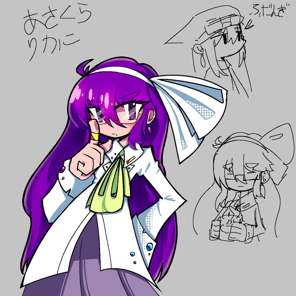 Rikako Asakura from Touhou PoDD drawn by me, Yoshitoshi