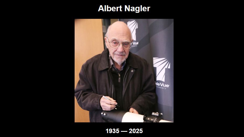 Albert Nagler signing a telescope. 1935 - 2025.