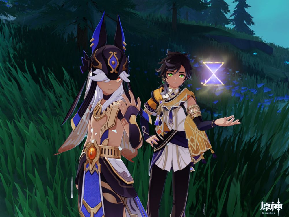 原神のスクショ（セノとセトス）