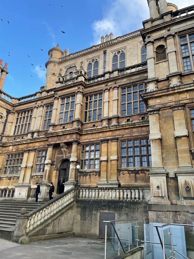The entrance/front of Wollaton Hall, home to the Nottingham Natural History Museum and Wayne Manor in The Dark Knight Rises film #batman