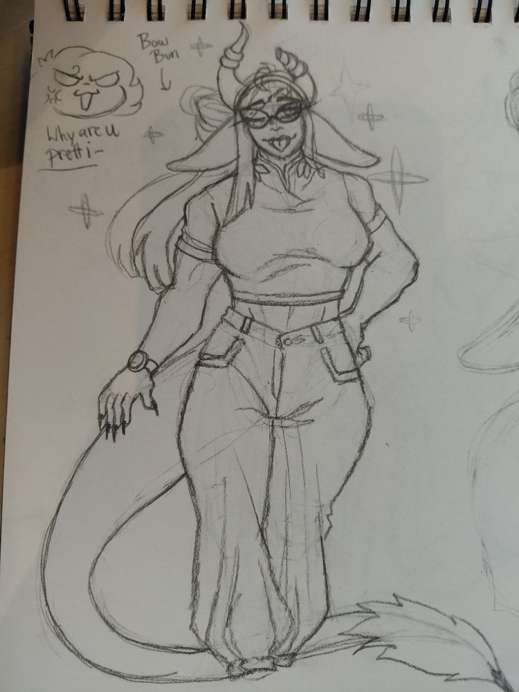 A traditonal sketch of my OC, Senovia.